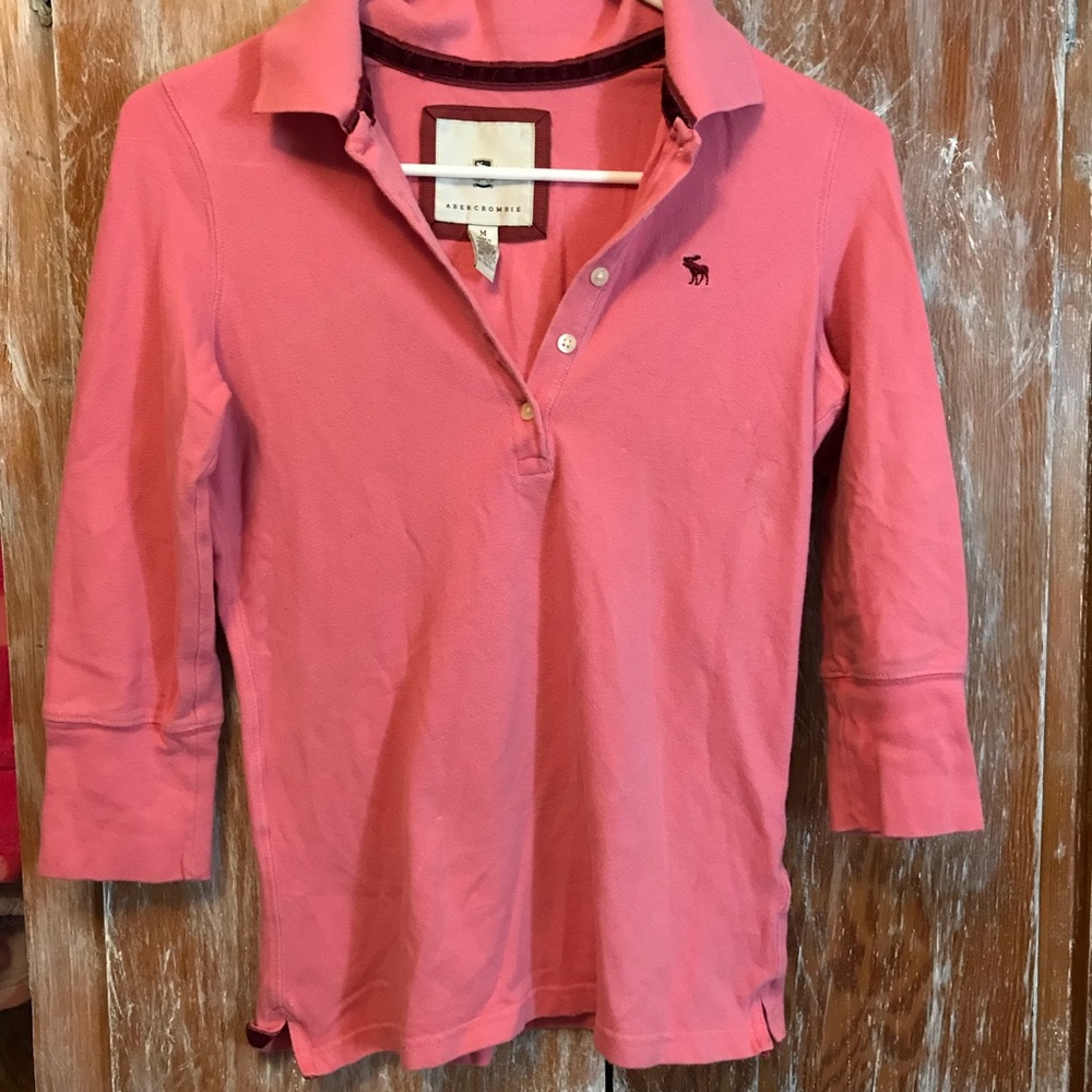Abercrombie Fitch M pink long sleeve